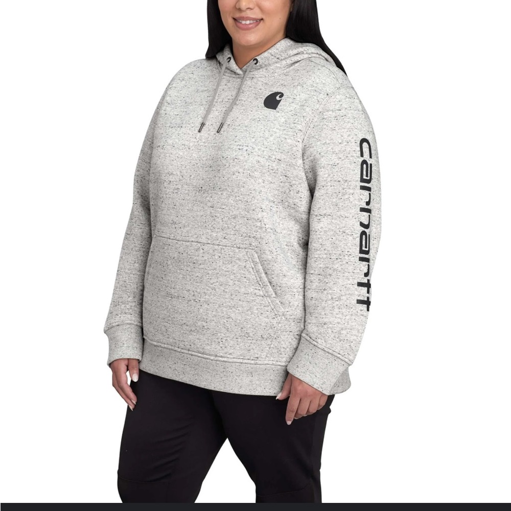 Womens Carhartt Heathered Gray Hoodie XS (0/2) Relaxed Midweight